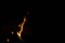 Fire shape in pitch black background