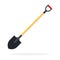 Fire shovel flat vector