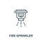 Fire Sprinkler outline icon. Thin line concept element from fire safety icons collection. Creative Fire Sprinkler icon for mobile