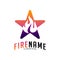 Fire Stars Logo Vector. Logo design inspiration vector icons