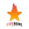 Fire Stars Logo Vector. Logo design inspiration vector icons