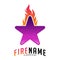 Fire Stars Logo Vector. Logo design inspiration vector icons