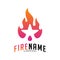 Fire Stars Logo Vector. Logo design inspiration vector icons