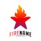 Fire Stars Logo Vector. Logo design inspiration vector icons