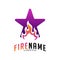 Fire Stars Logo Vector. Logo design inspiration vector icons