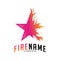 Fire Stars Logo Vector. Logo design inspiration vector icons