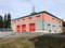 Fire station in Senov with three doors for firetrucks