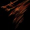 Fire Streak Meteor Shower Abstract