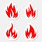 Fire symbols icon set