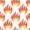 Fire Symbols Seamless Pattern