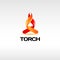 Fire Torch Logo Design Symbol