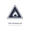 fire triangular icon on white background. Simple element illustration from Signs concept