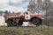 Fire Truck AC-40 on the basis of chassis ZIL 157A near fire station in the city Kadnikov, Vologda region, Russia