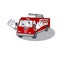 Fire truck Cartoon character style with a crazy face