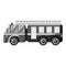 Fire truck icon, gray monochrome style
