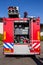 Fire truck interior equipment view. Rotterdam, The Netherlands - September 8, 2019