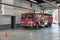 Fire Truck Parked inside Firefighter Station