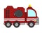 Fire truck a special rescue vehicle, red car. Children\\\'s illustration of a special rescue vehicle