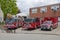 Fire Trucks in Fire Dept in Maynard, MA, USA