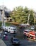 Fire trucks line the pasrking of an apartment building where a