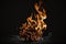 fire wallpaper realistic blazing flame. Illustration Generative AI