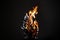 fire wallpaper realistic blazing flame. Illustration Generative AI