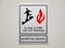 Fire warning sign