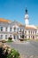 Fire-watch Tower and old town street in Veszprem, Hungary