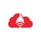 Fire wifi cloud vector logo design.