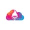 Fire wifi cloud vector logo design.