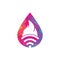 Fire wifi drop logo design.