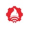 Fire wifi gear logo design.