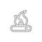 Fire wood icon - campfire vector - firewood