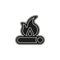 fire wood icon - campfire vector - firewood illustration - fire flame