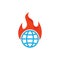 Fire World Logo Icon Design