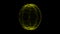Fire yellow energy ball effect aura glow spin. 3d rendering
