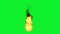 Fireball burning, seamless loop, Green Screen Chromakey