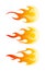 Fireballs. Set of vector fire design elements