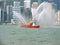 Fireboat In Hong Kong City