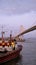 Fireboat near San Francisco Bay Bridge