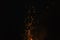 Firecamp sparks over night sky