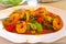 The fired curry shrimp thai food