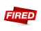 Fired premium red tag sign