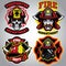 Firefighter badge set