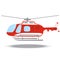 Firefighter emergency red fire helicopter