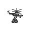 Firefighter helicopter vector icon