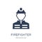 Firefighter icon. Trendy flat vector Firefighter icon on white b