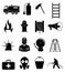 Firefighter icons set