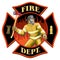 Firefighter Inside Maltese Cross Symbol