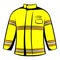 Firefighter jacket icon, icon cartoon